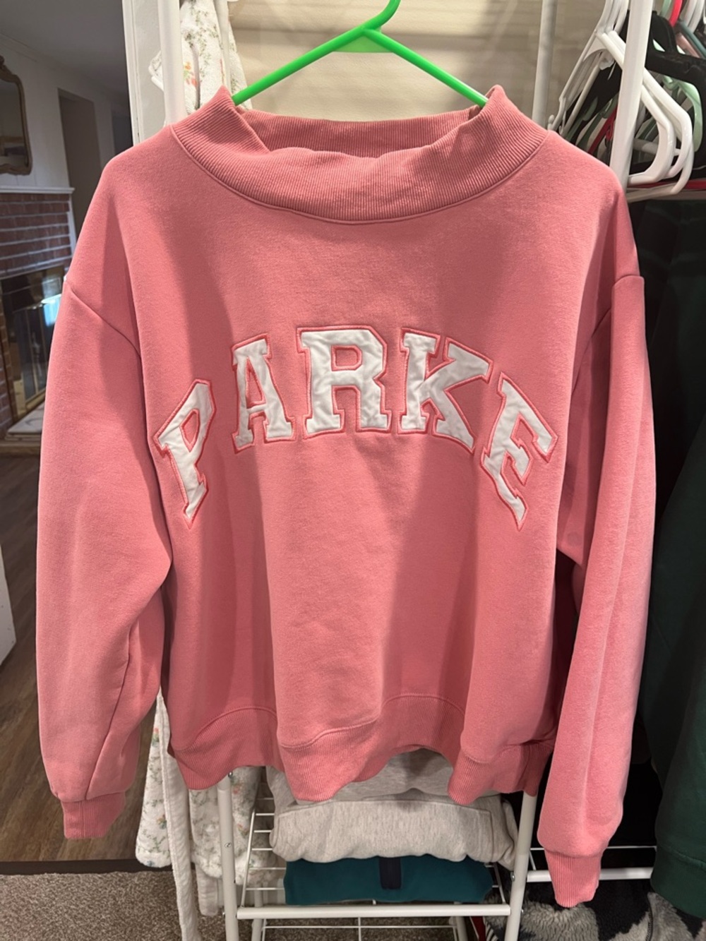PARKE Pink Pullover Sweatshirt